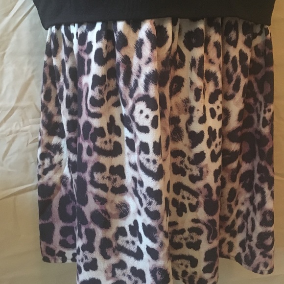 ASOS Sweat Leopard Print Hem Maxi Dress Sz 4 - Picture 7 of 8